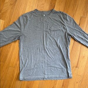 johnnie-O Gray Long Sleeve Tee Classic Crew